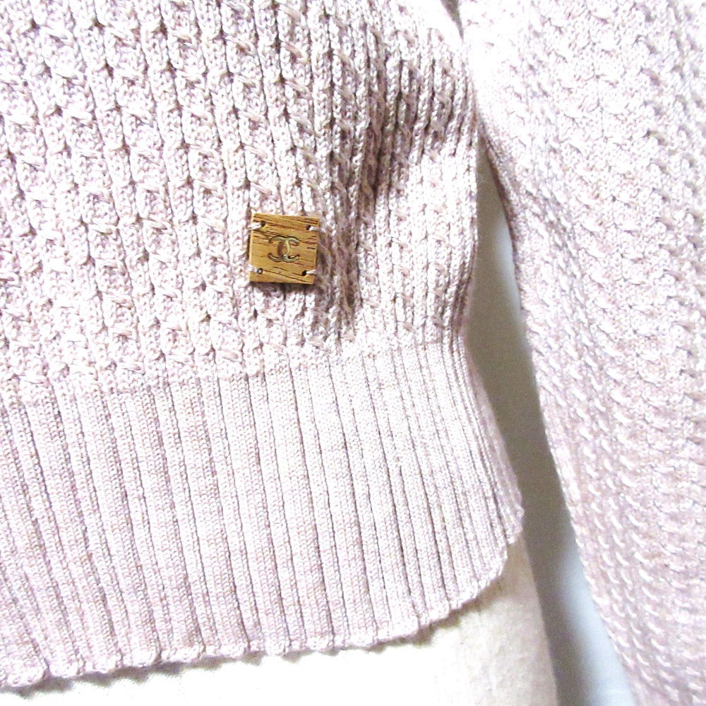 Chanel Wood Coco Mark Knit Sweater