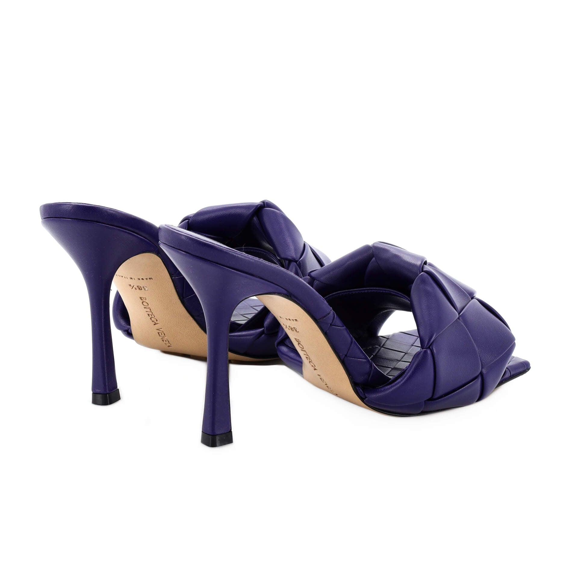 Women's Lido Heeled Sandals Maxi Intrecciato Leather