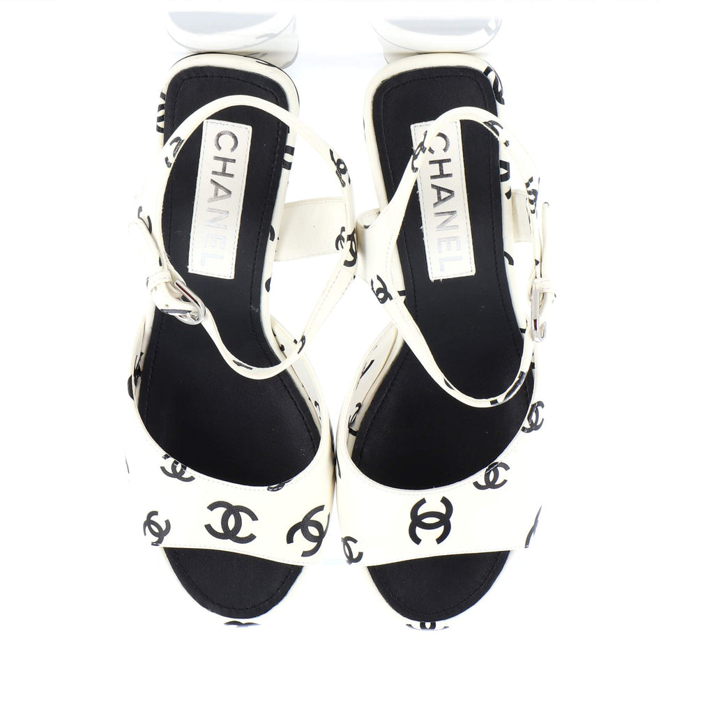 Women's Coco Beach Heeled Sandals Printed Leather