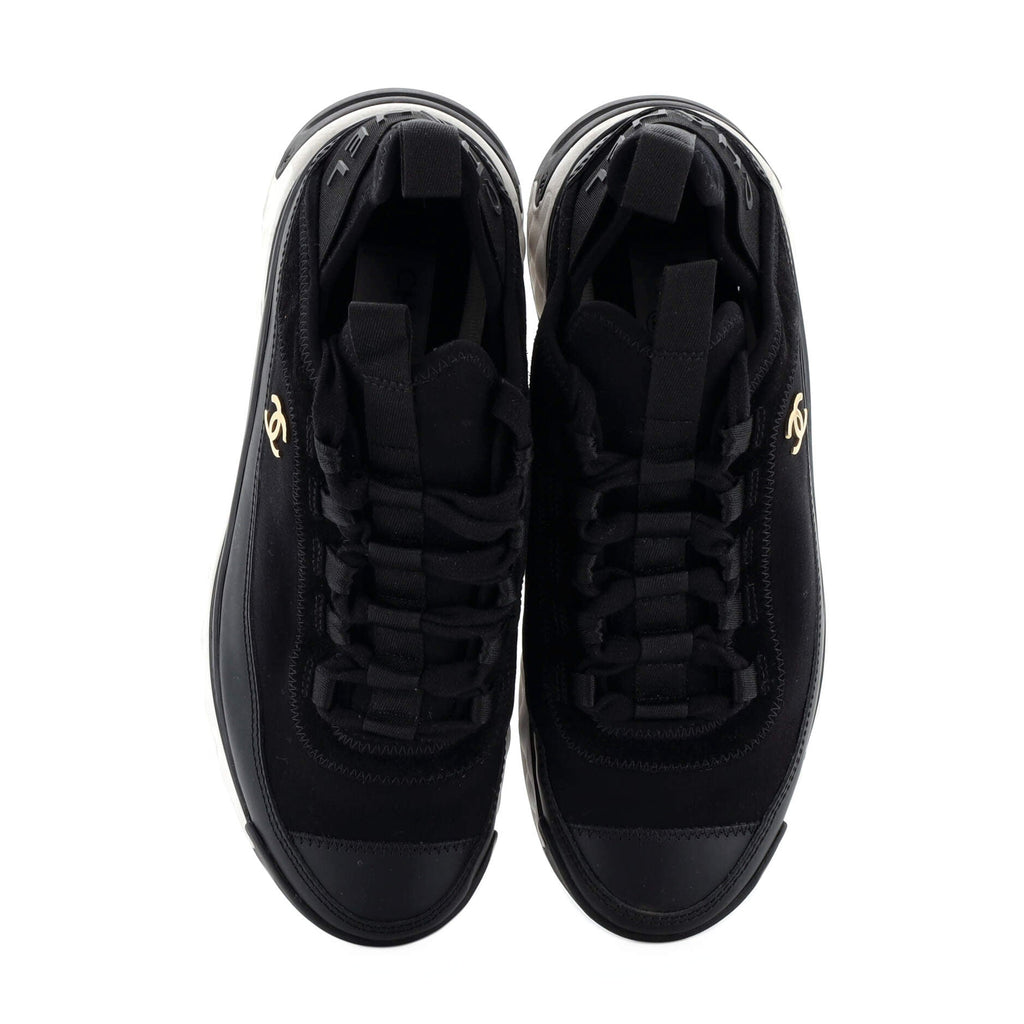 Women's CC Cap Toe Logo Sneakers Suede and Mixed Fibers
