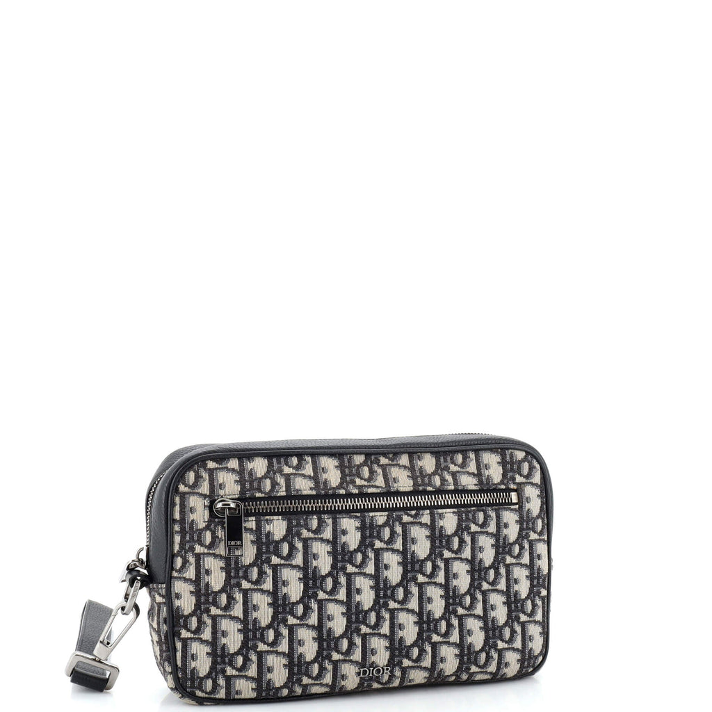 Toiletry Wristlet Pouch Oblique Canvas