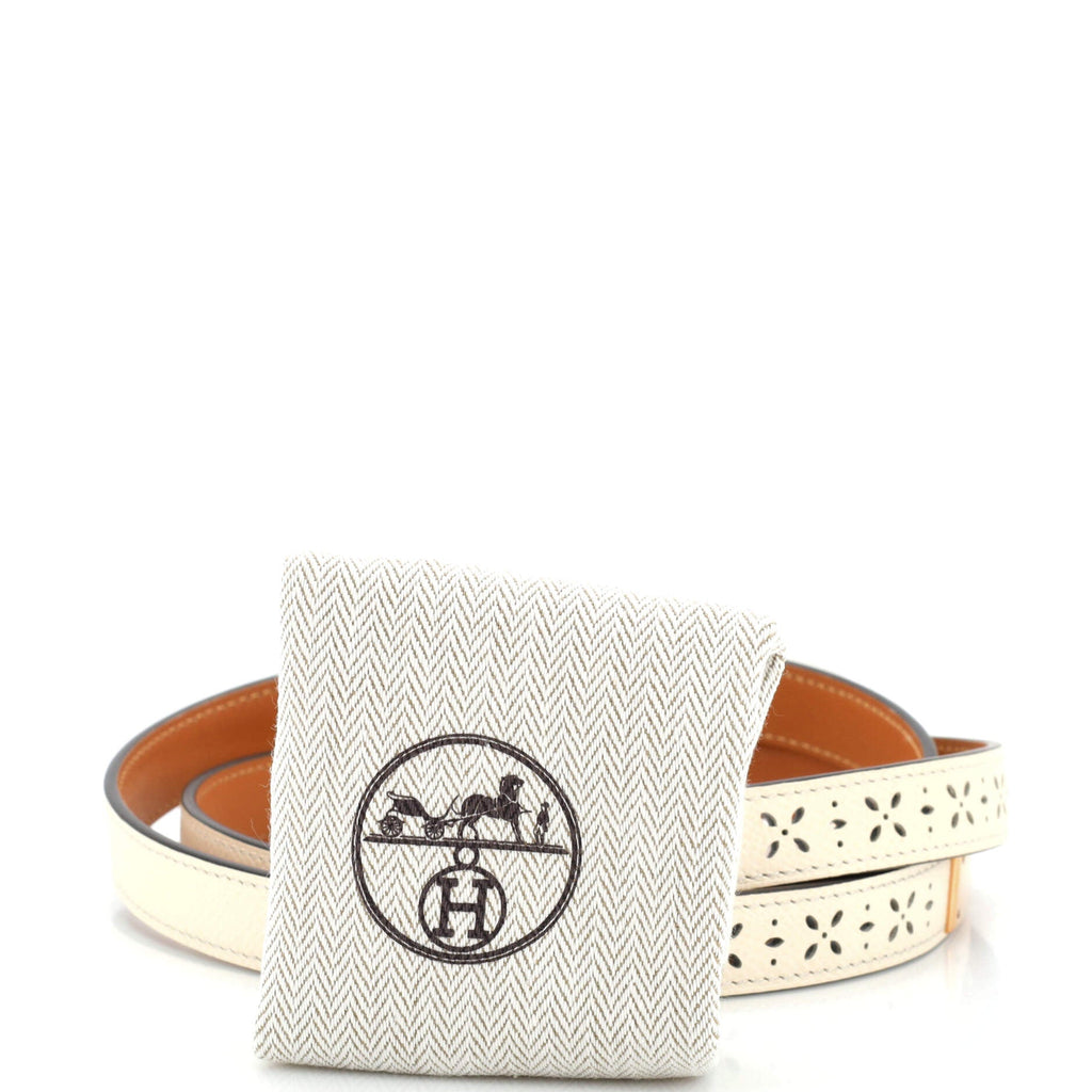 Kelly Garden Party Belt Perforated Leather Thin 105
