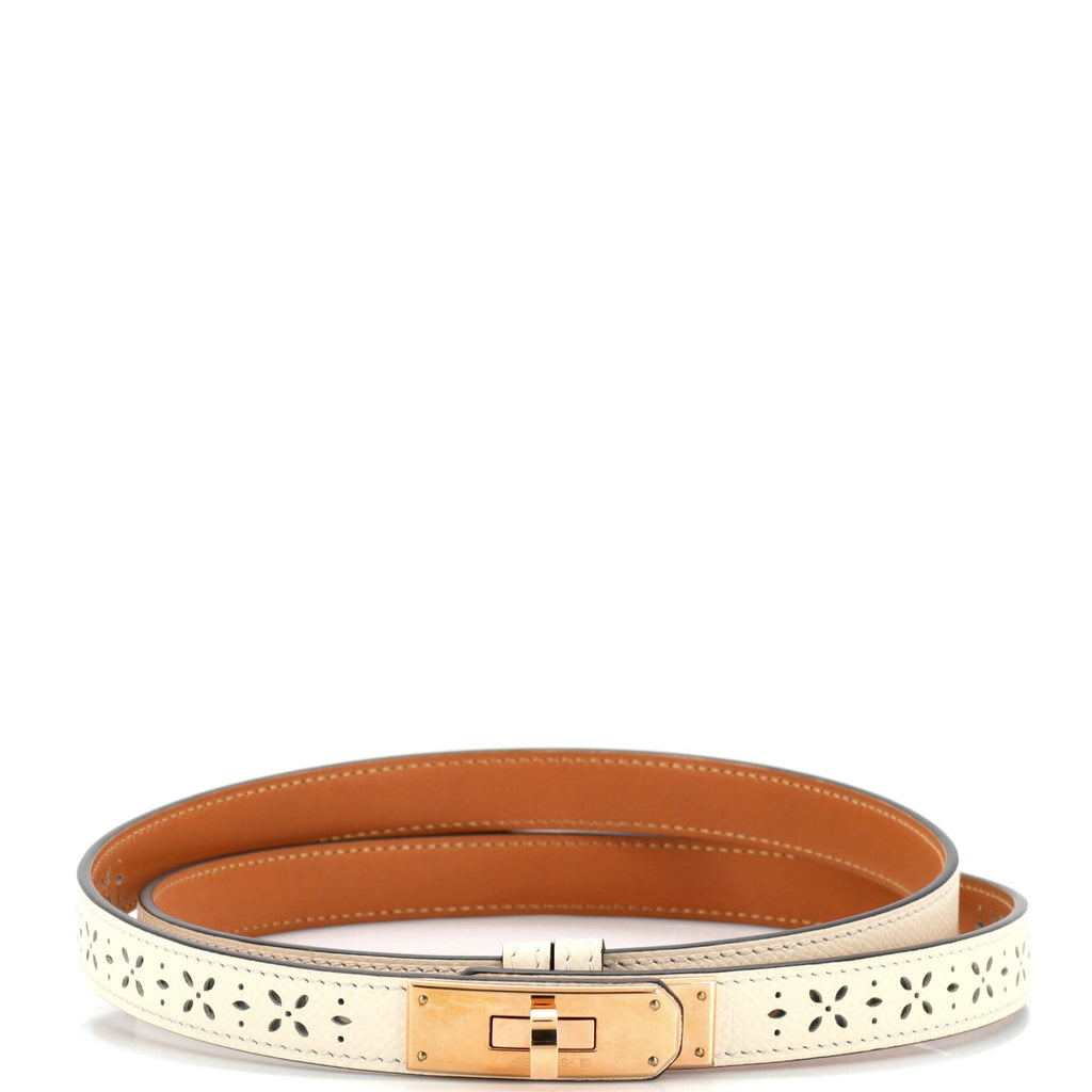 Kelly Garden Party Belt Perforated Leather Thin 105