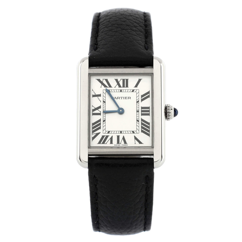 Tank Solo Quartz Watch Stainless Steel and Leather 24