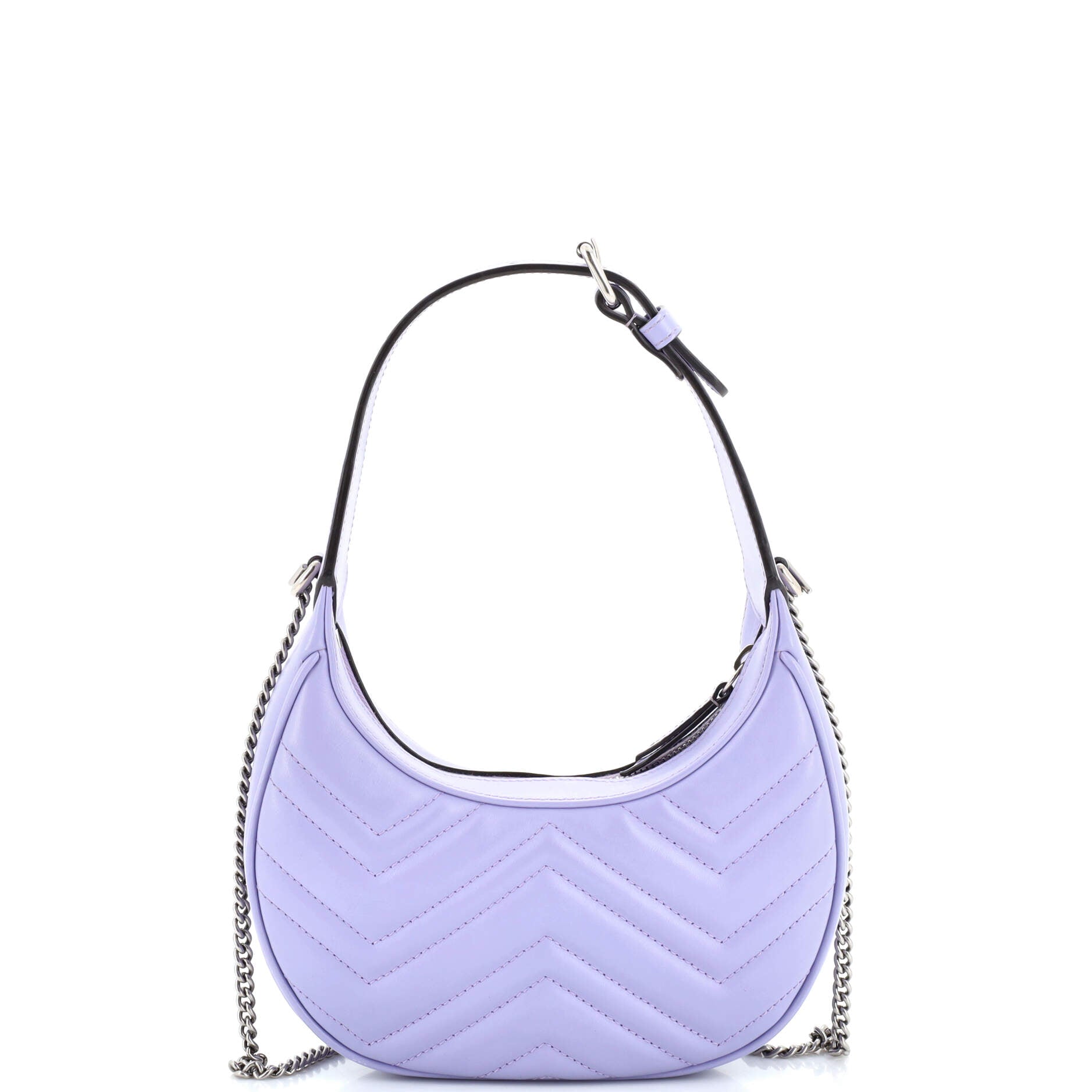 GG Marmont Half Moon Hobo Leather Mini