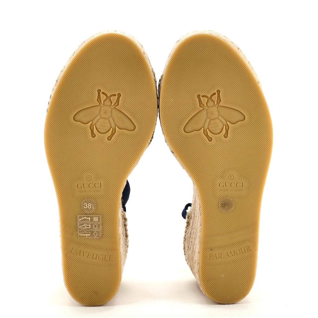Women' Web Ankle Wrap Wedge Espadrilles Canvas