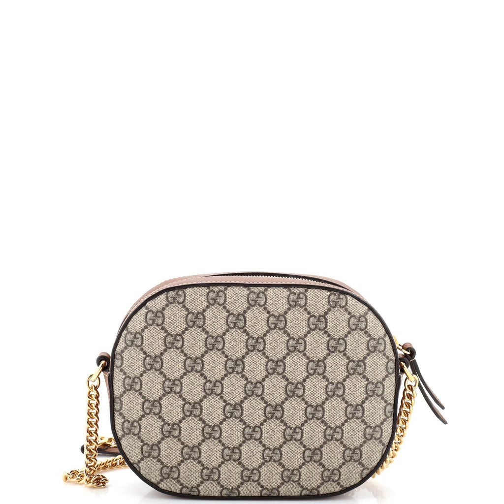 Chain Crossbody Bag Embroidered GG Coated Canvas Mini