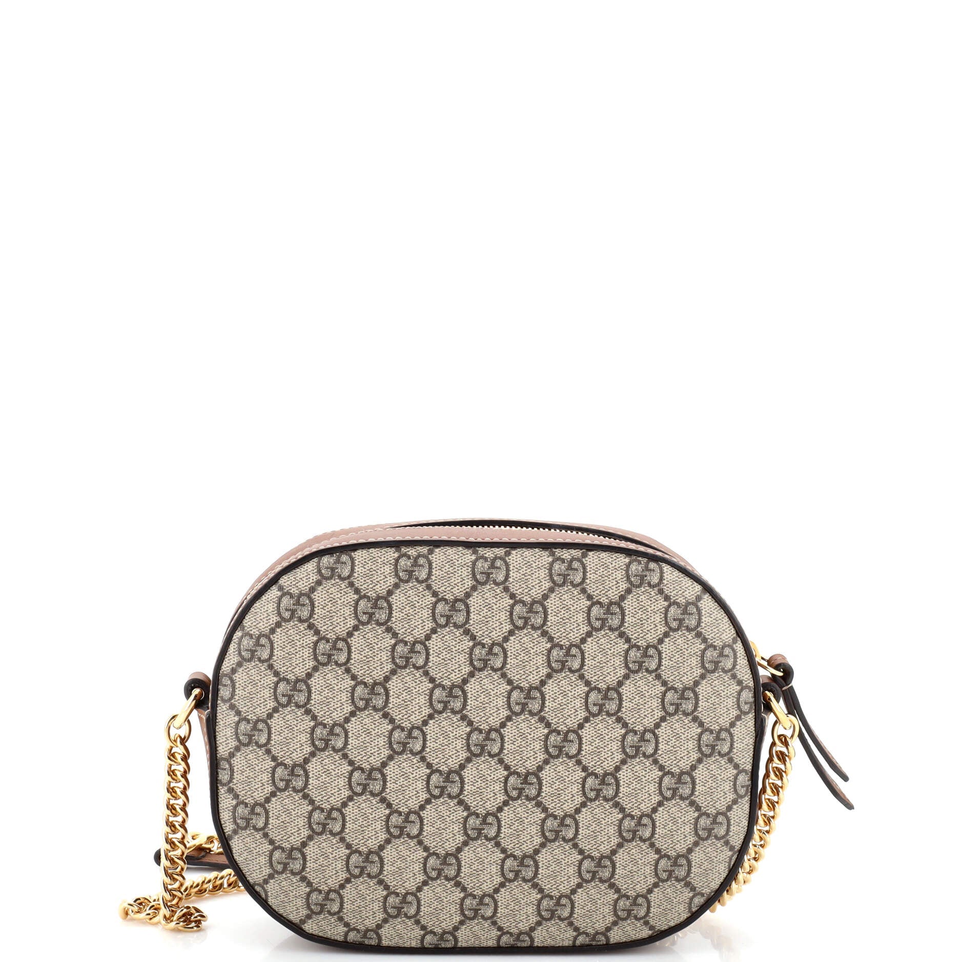 Chain Crossbody Bag Embroidered GG Coated Canvas Mini