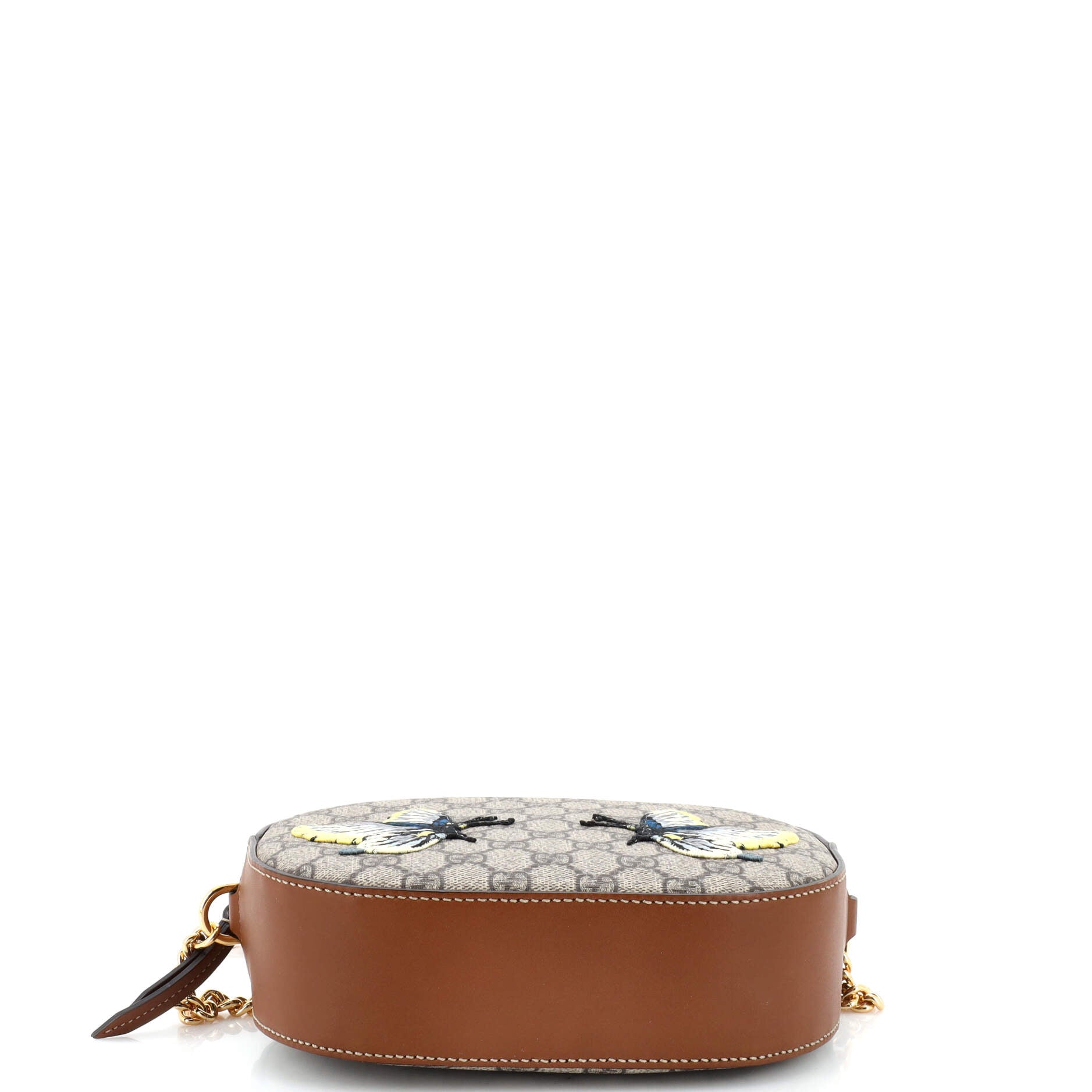 Chain Crossbody Bag Embroidered GG Coated Canvas Mini