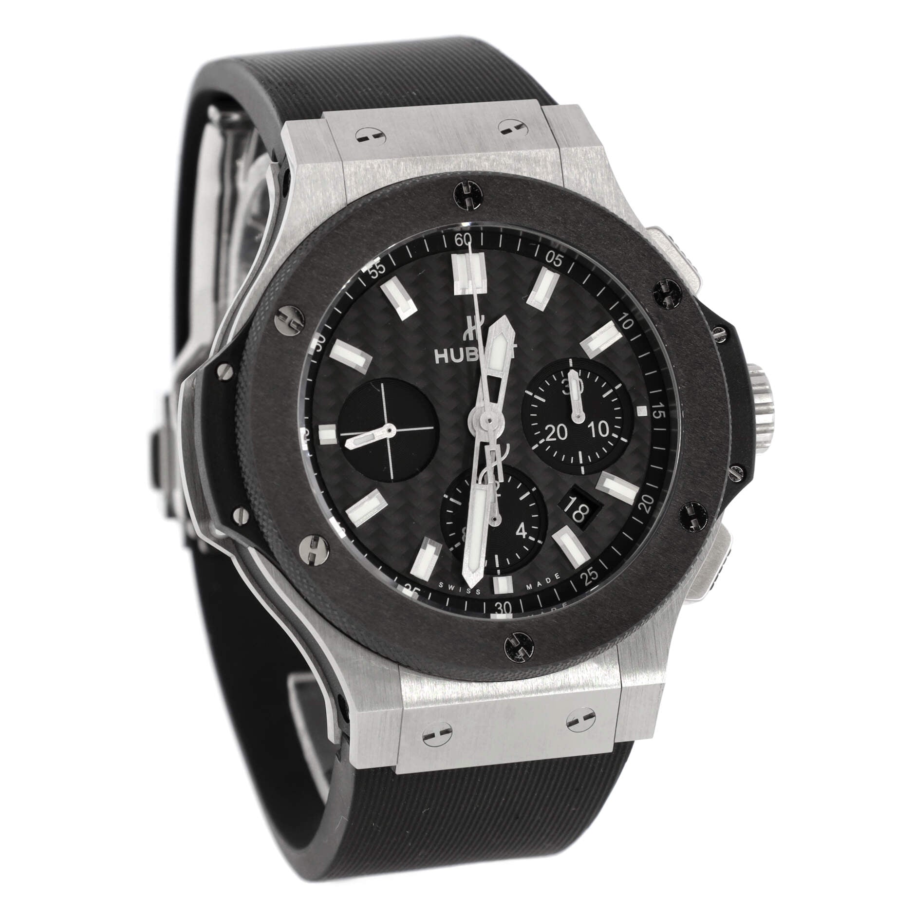 Big Bang Evolution Chronograph Automatic Watch Stainless Steel with Ceramic and Carbon and Rubber 44