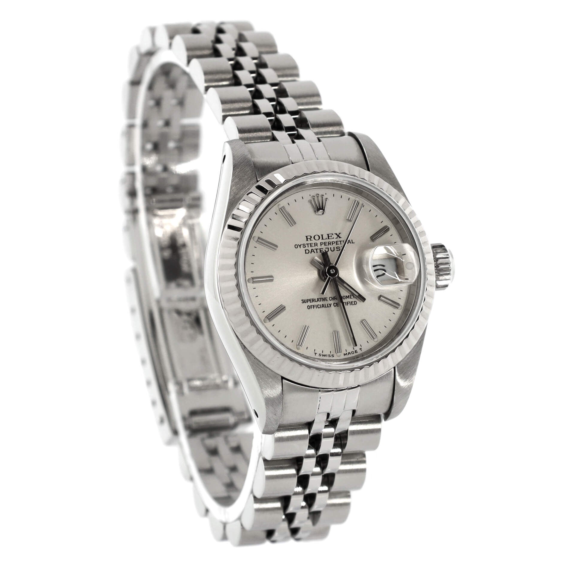 Oyster Perpetual Datejust Automatic Watch Stainless Steel and White Gold 26
