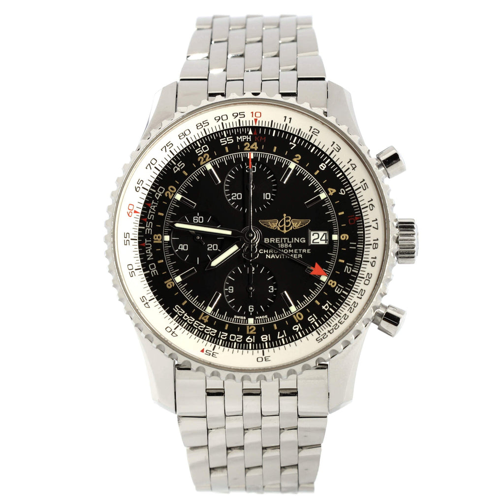 Navitimer 1884 World GMT Chronograph Automatic Watch Stainless Steel 46