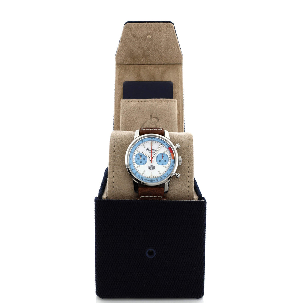 Top Time Deus Chronograph Automatic Watch Stainless Steel and Leather 41