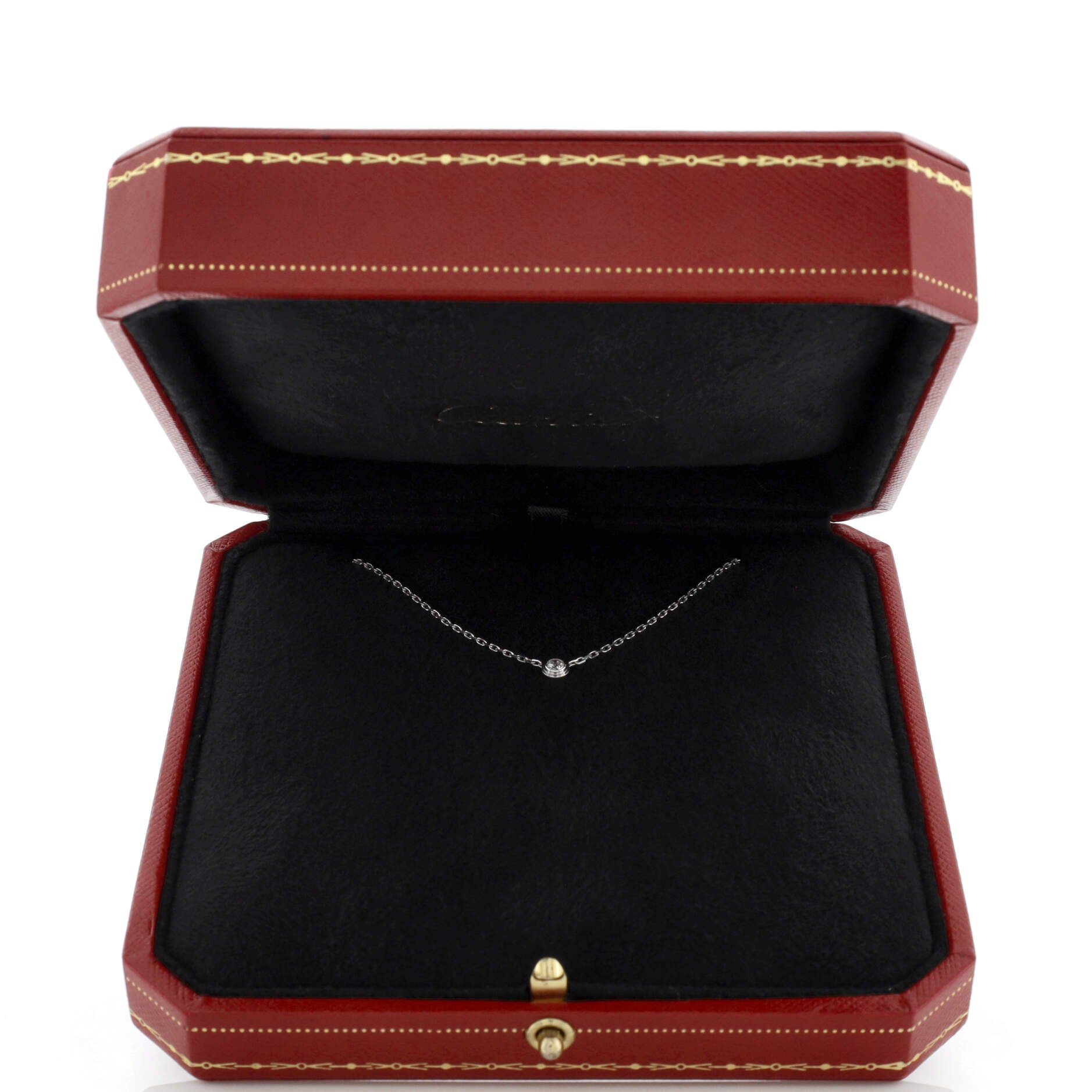 Cartier D'Amour Pendant Necklace 18K White Gold with Diamond Small