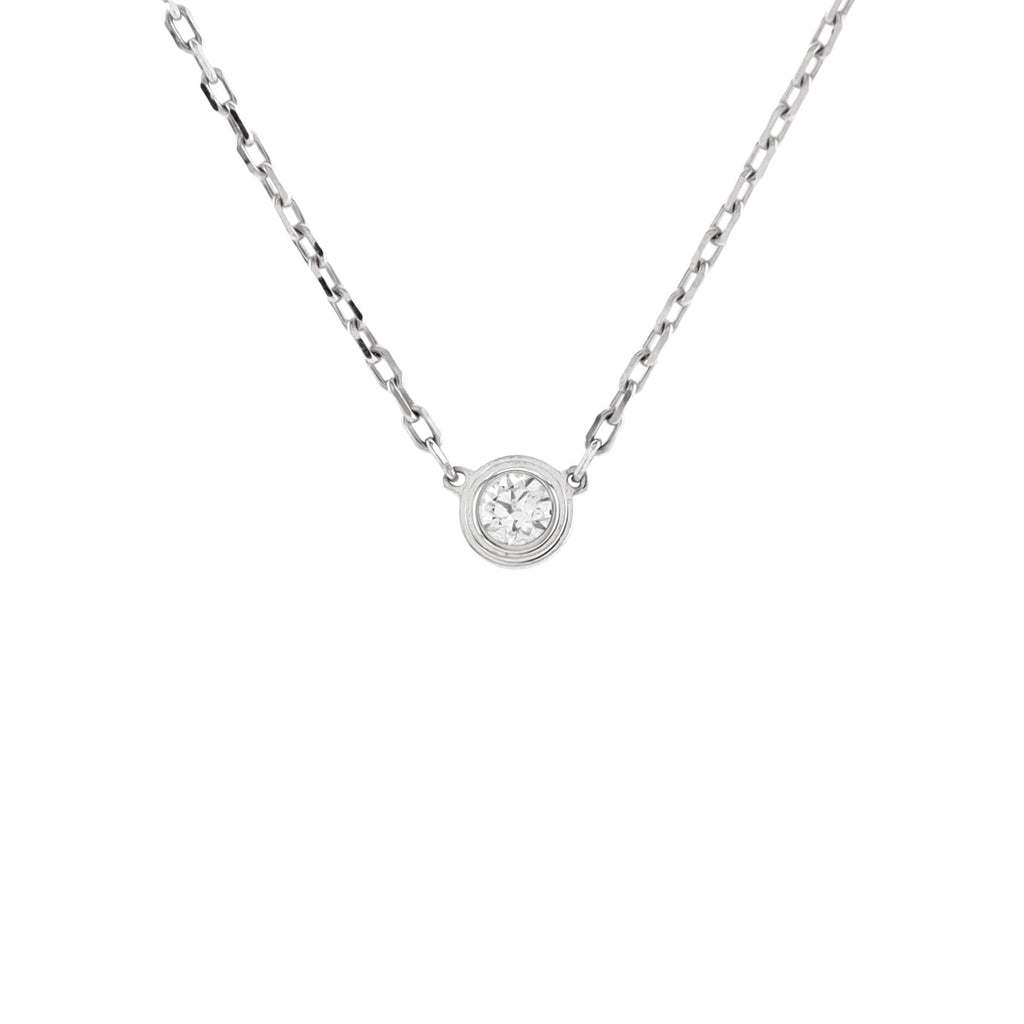Cartier D'Amour Pendant Necklace 18K White Gold with Diamond Small