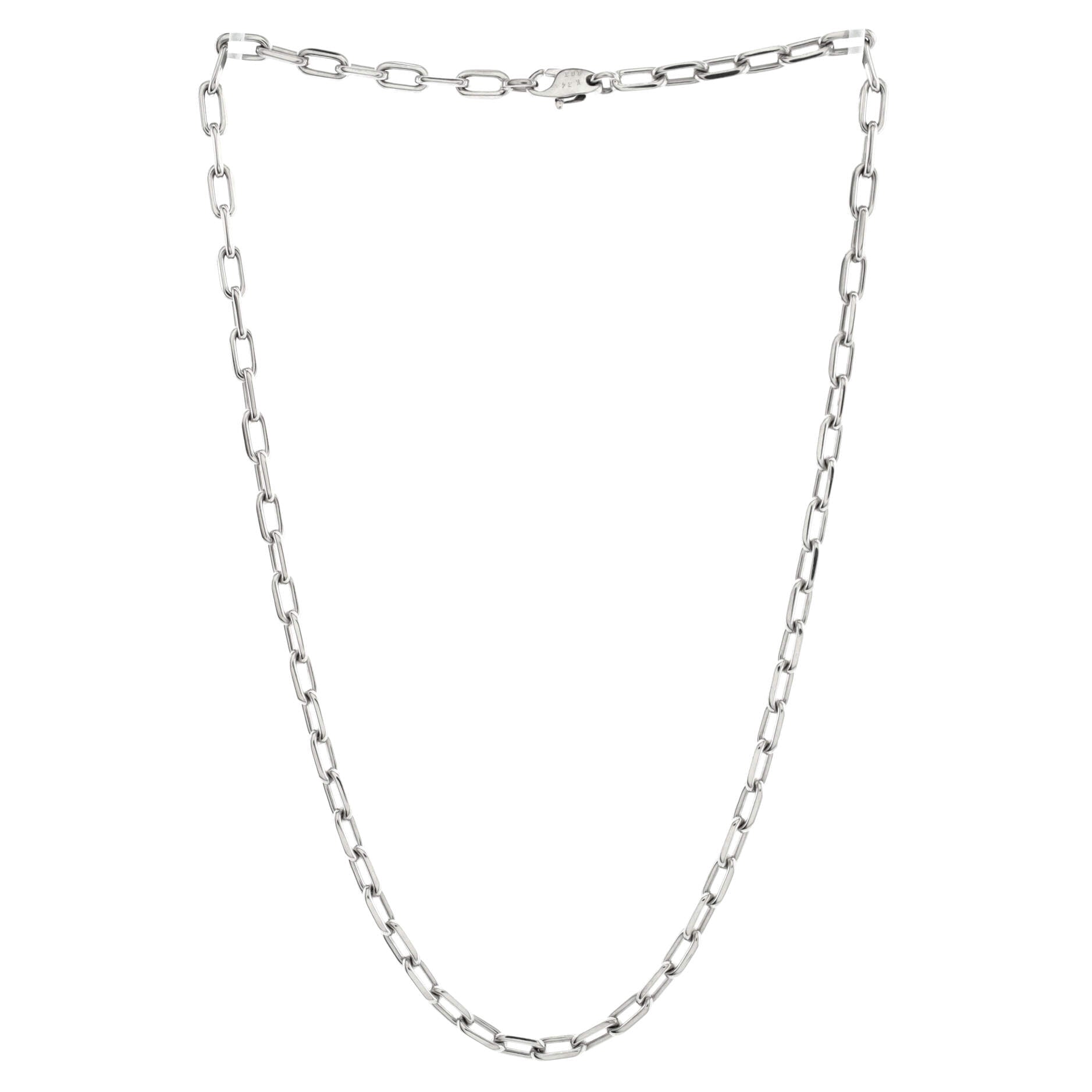 Santos de Cartier Chain Necklace 18K White Gold