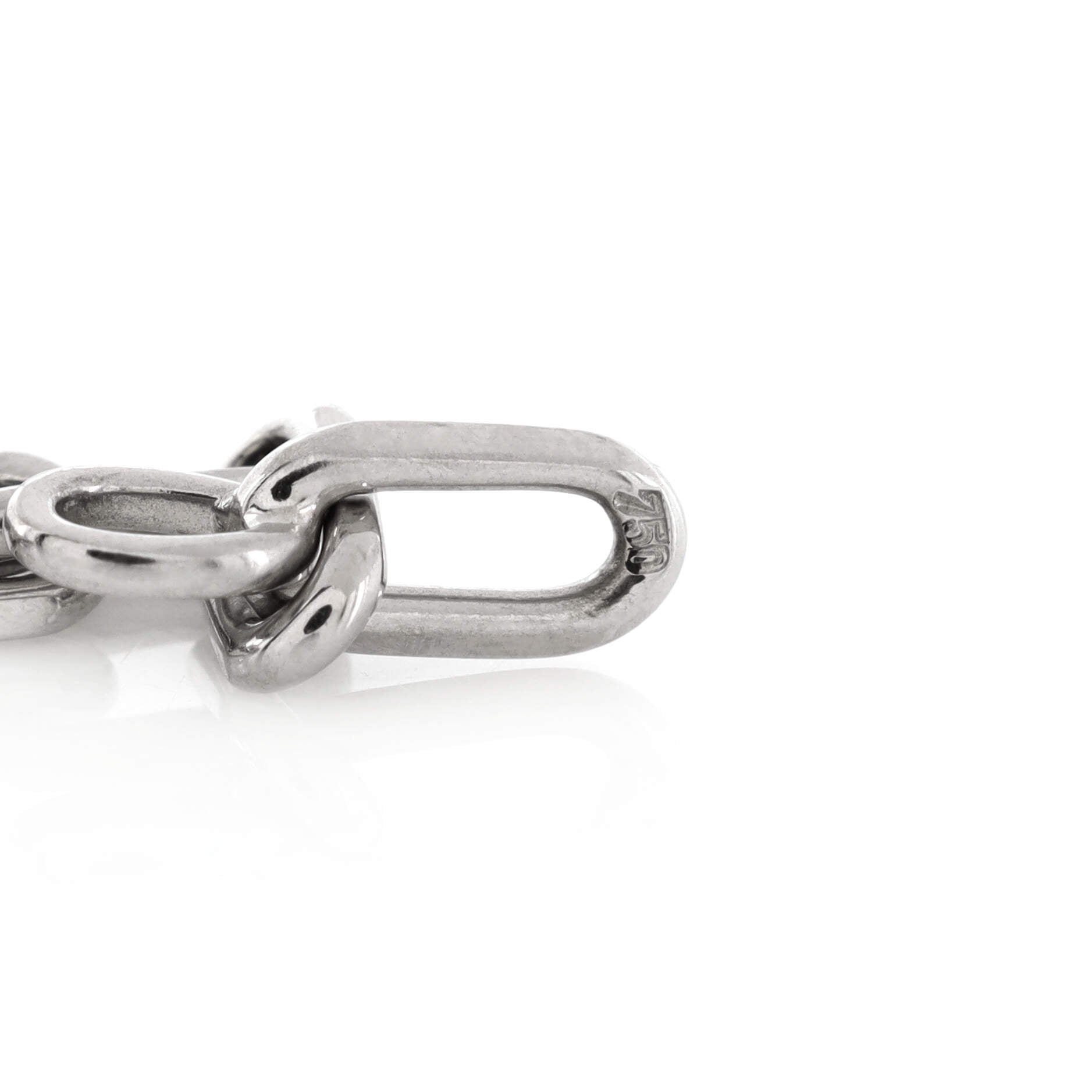 Santos de Cartier Chain Necklace 18K White Gold