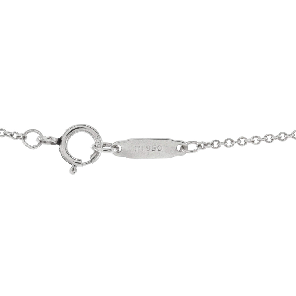 Heart 3 Diamond Pendant Necklace Platinum with Diamonds