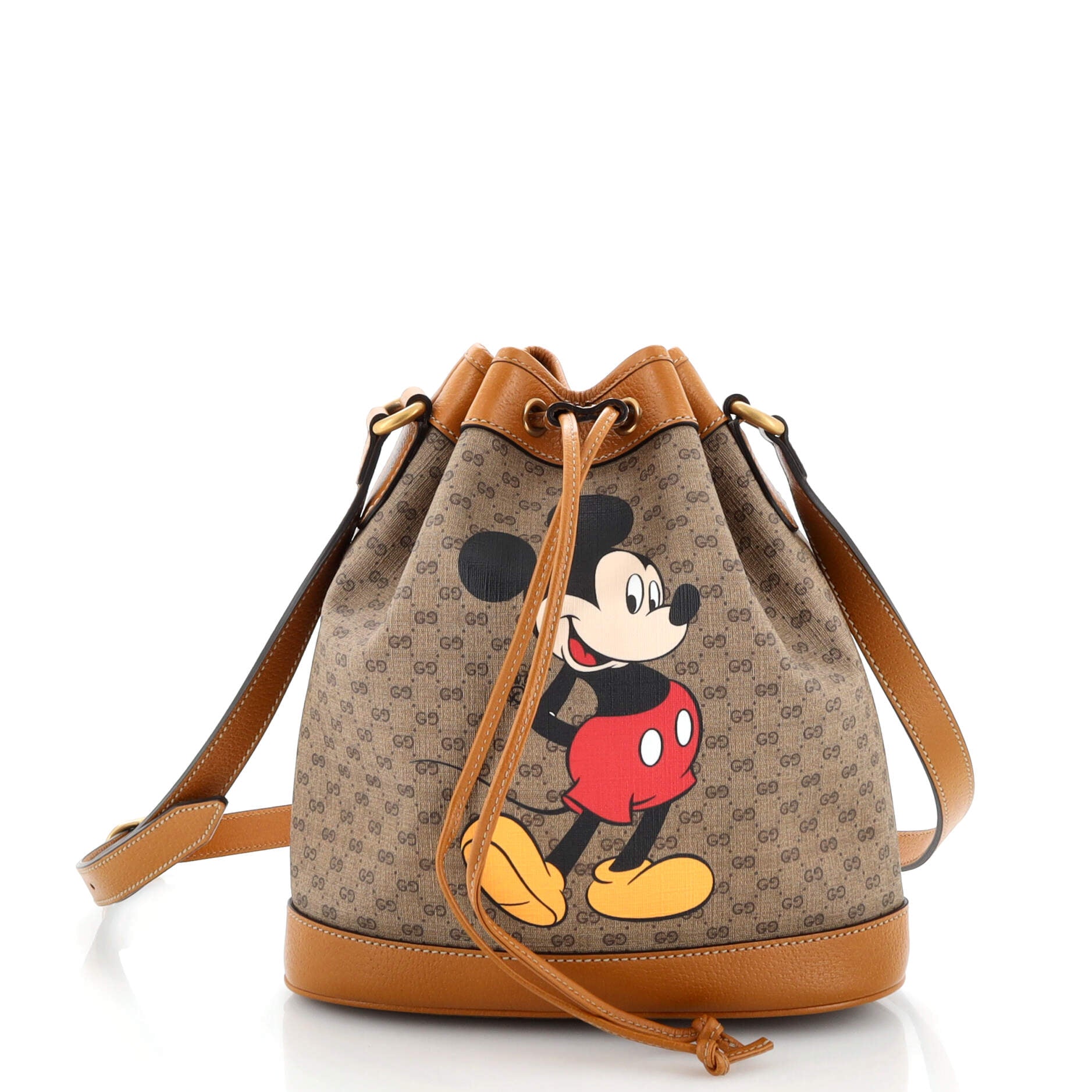 Disney Mickey Mouse Bucket Bag Printed Mini GG Coated Canvas