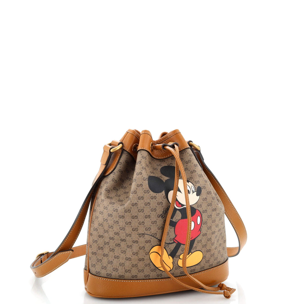 Disney Mickey Mouse Bucket Bag Printed Mini GG Coated Canvas