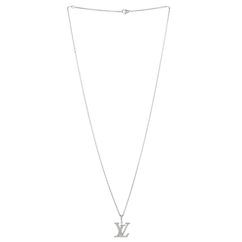 LV Idylle Blossom Pendant Necklace 18K White Gold and Diamonds