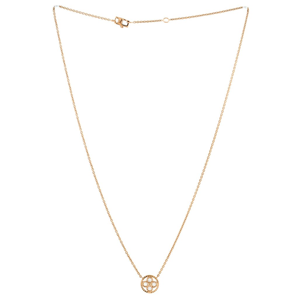 Blossom BB Pendant Necklace 18K Rose Gold with Diamonds