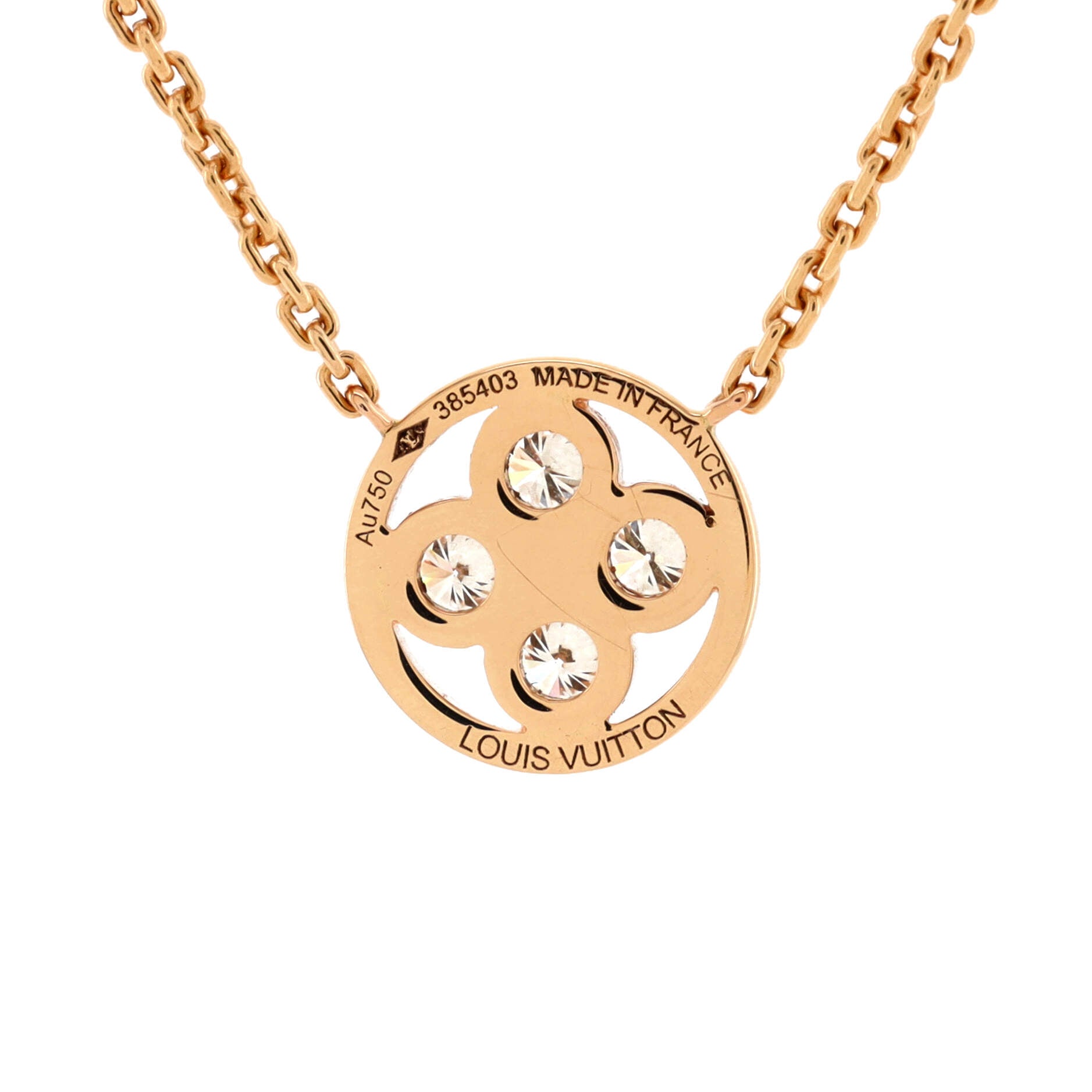 Blossom BB Pendant Necklace 18K Rose Gold with Diamonds