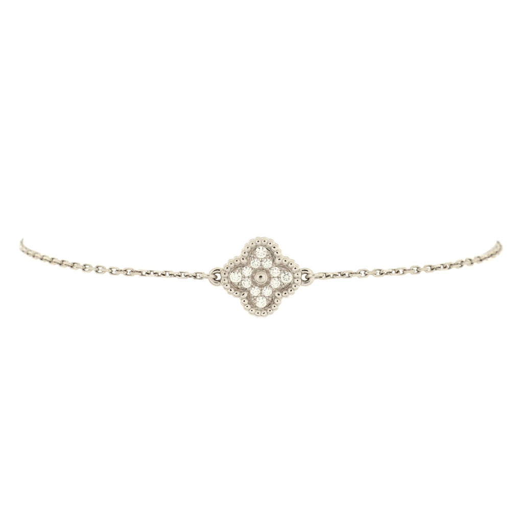Sweet Alhambra Bracelet 18K White Gold and Diamonds