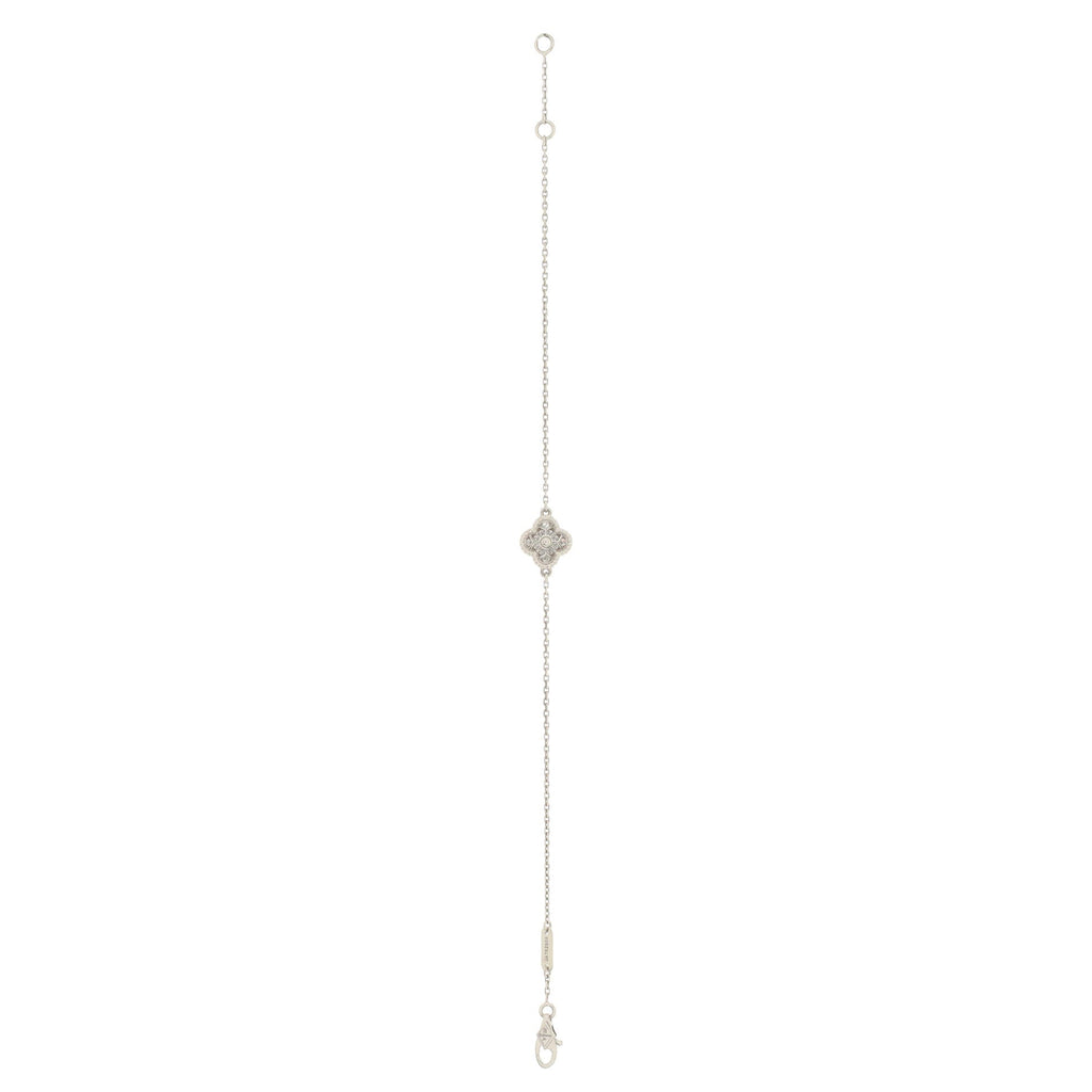 Sweet Alhambra Bracelet 18K White Gold and Diamonds