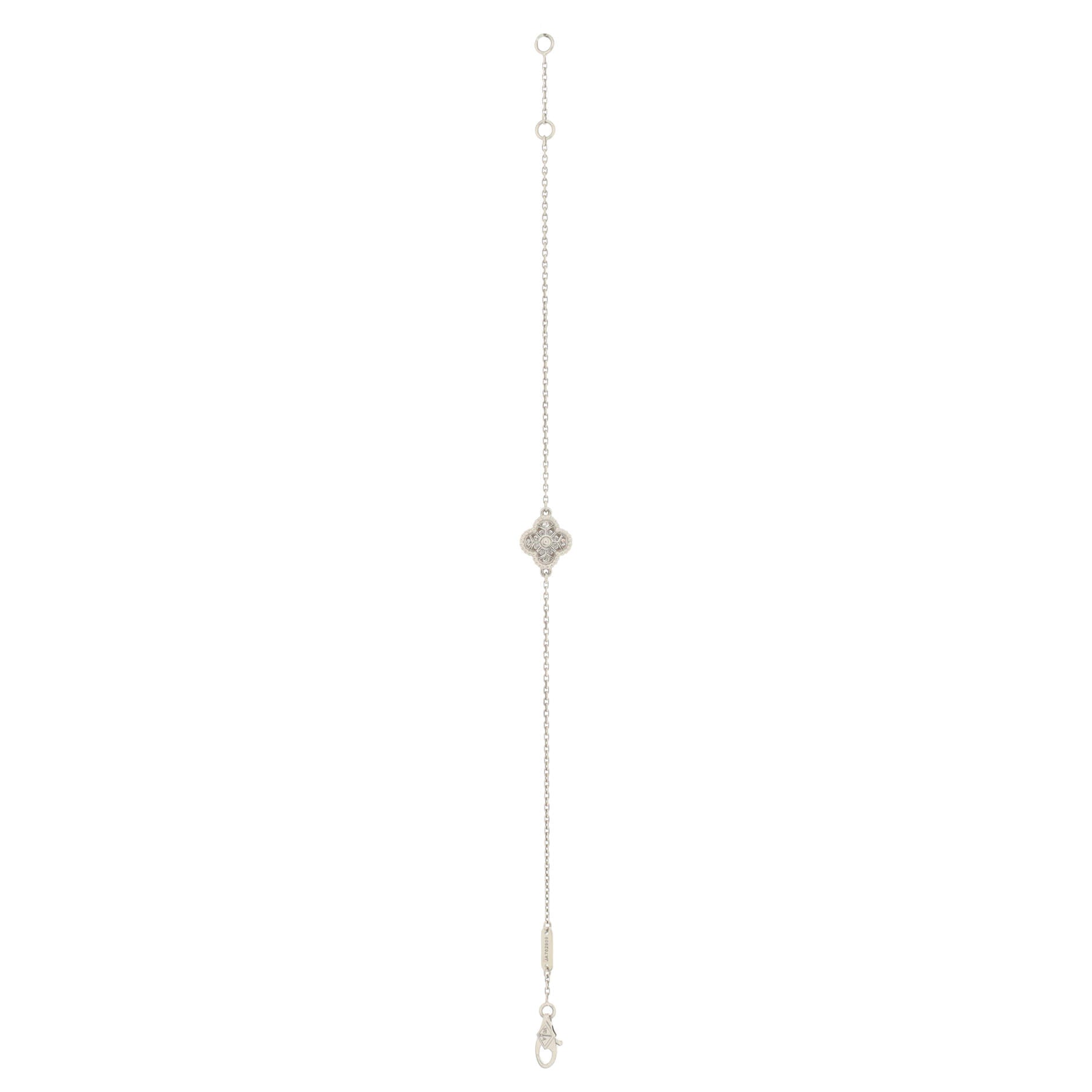 Sweet Alhambra Bracelet 18K White Gold and Diamonds