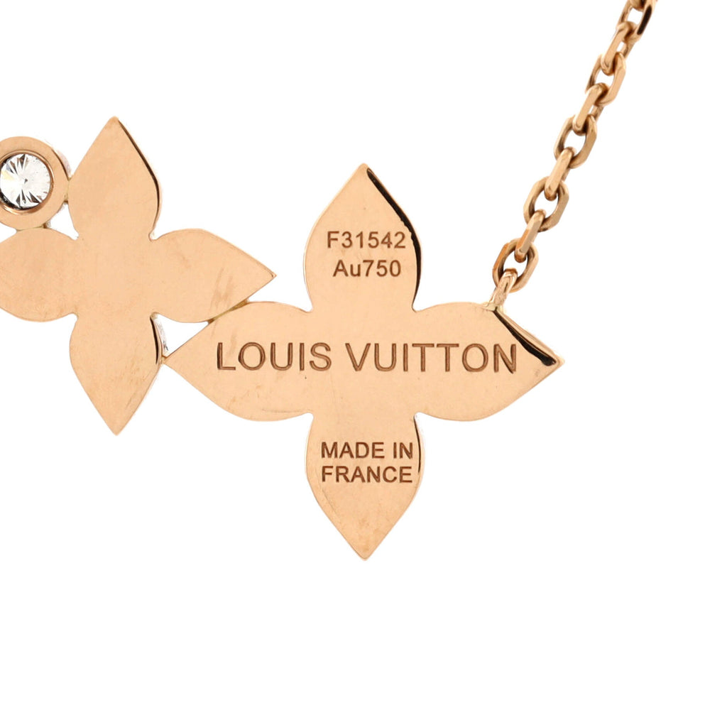 Star Blossom Double Pendant Necklace 18K Rose Gold and Diamonds