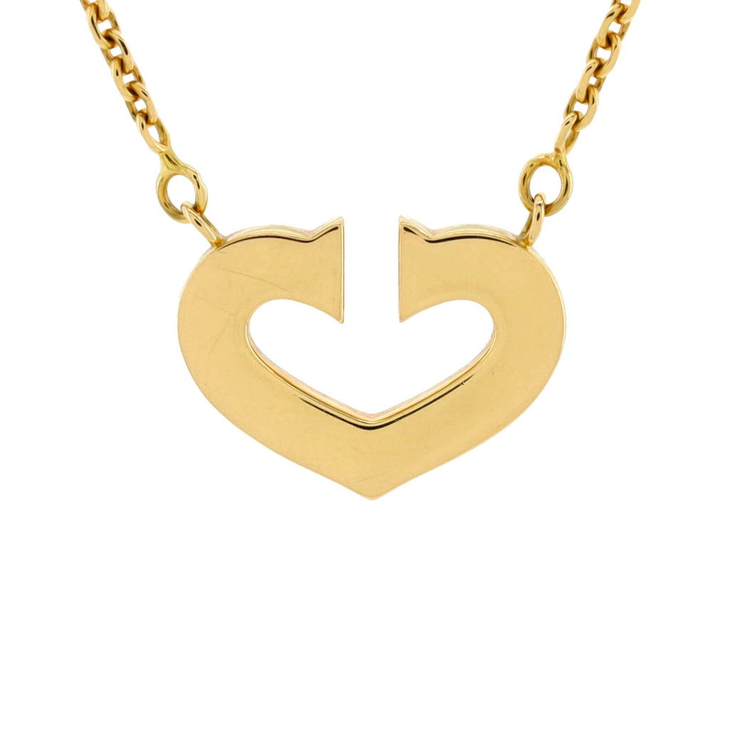 C Heart de Cartier Pendant Necklace 18K Yellow Gold