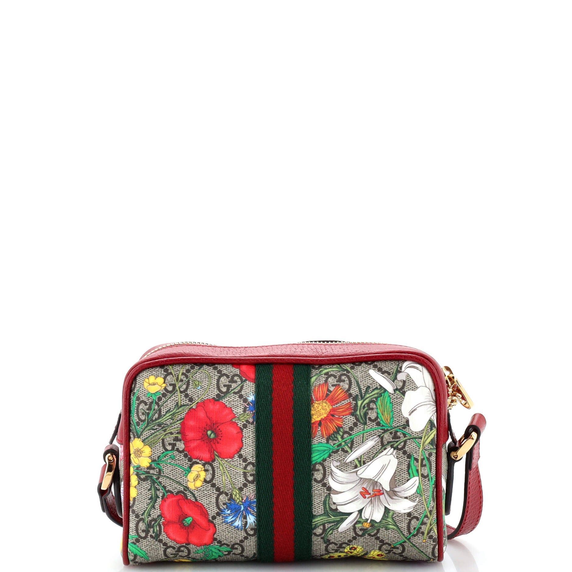 Ophidia Shoulder Bag Flora GG Coated Canvas Mini