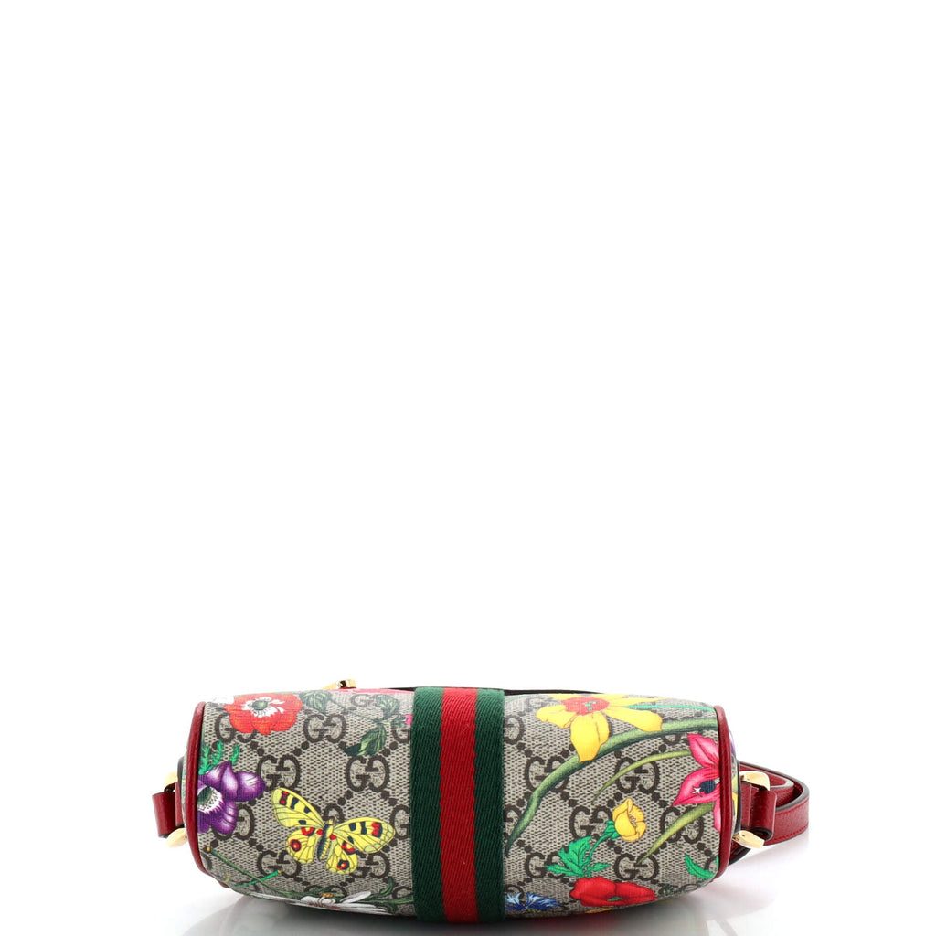 Ophidia Shoulder Bag Flora GG Coated Canvas Mini