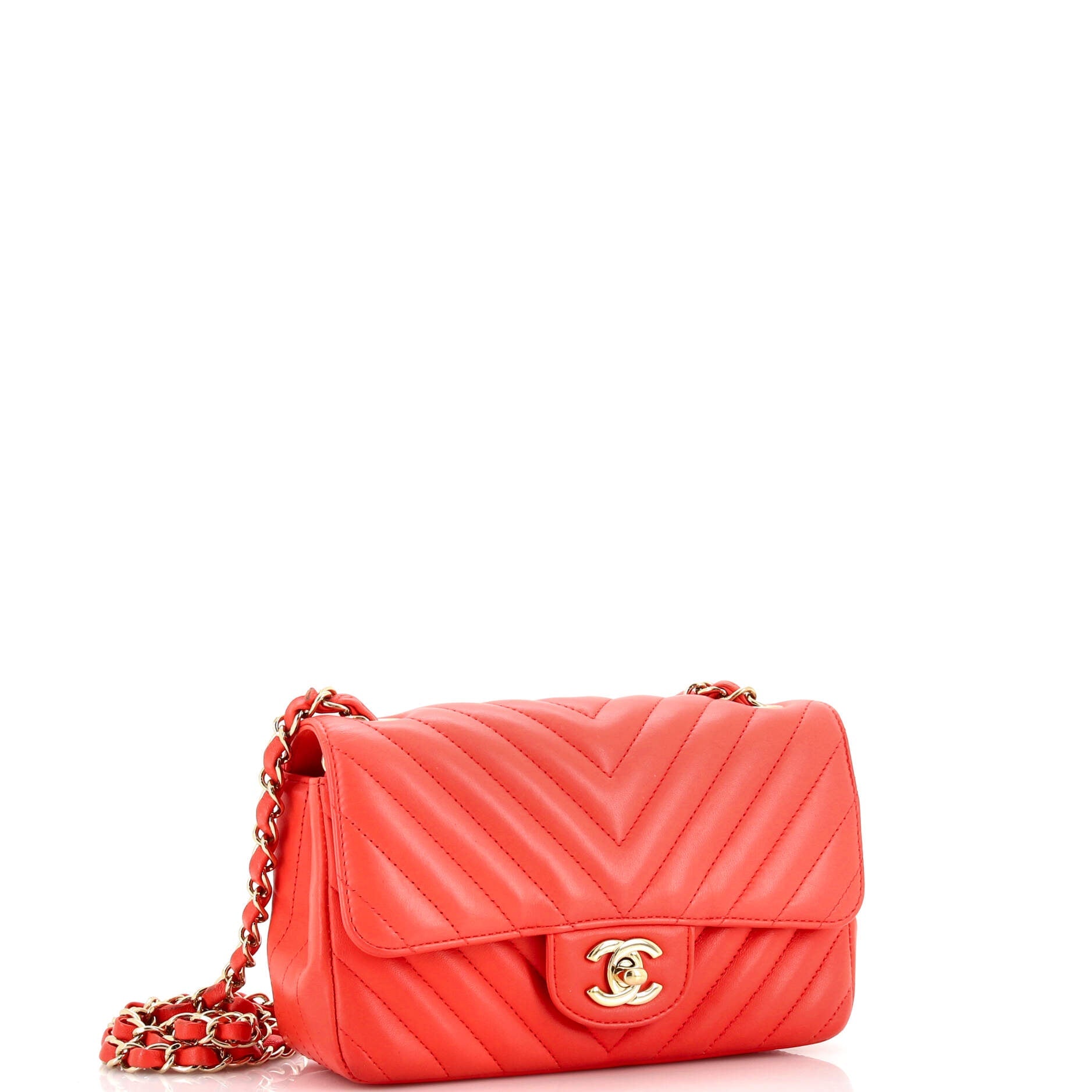 Classic Single Flap Bag Chevron Lambskin Mini
