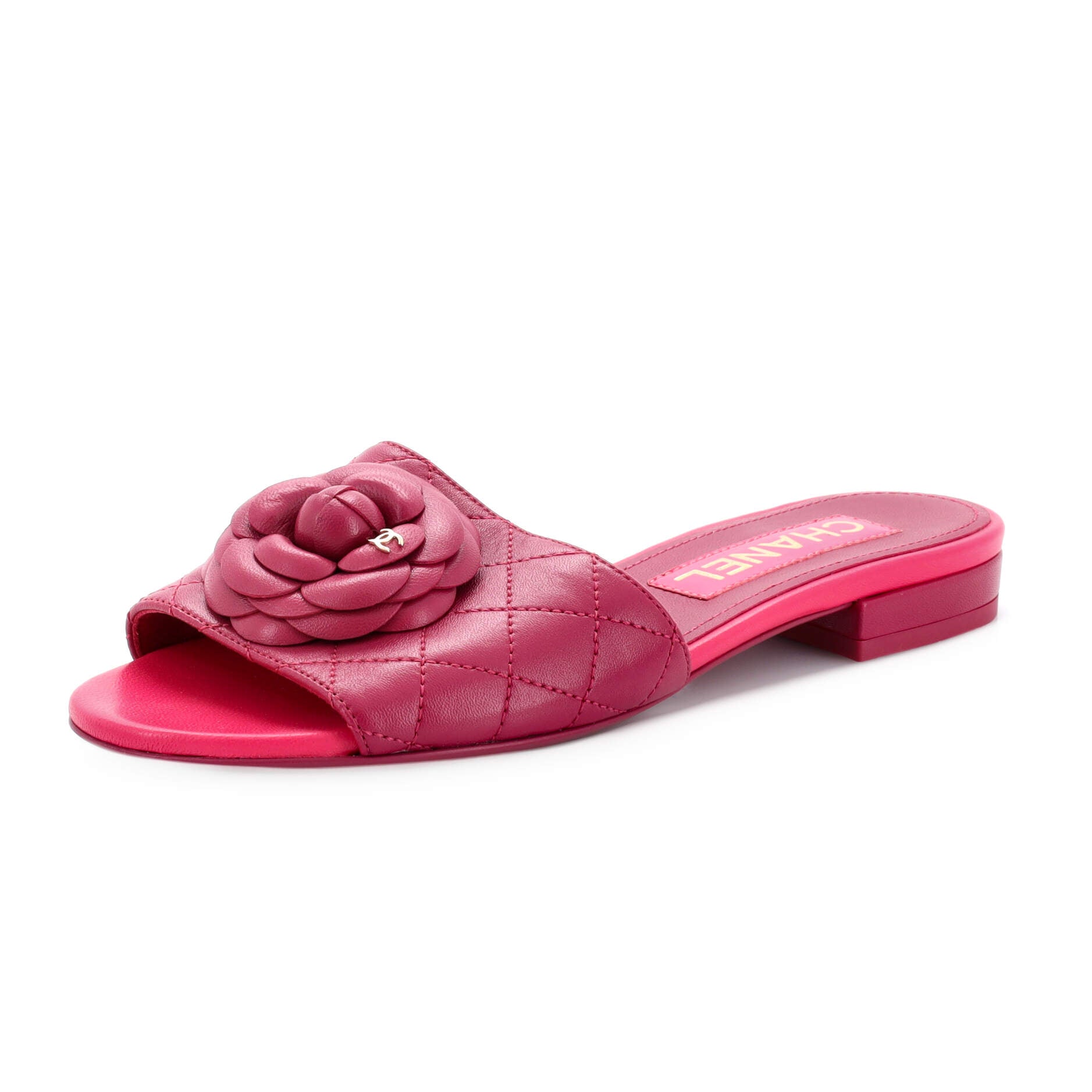 Women's Camellia Mule Sandals Quilted Leather