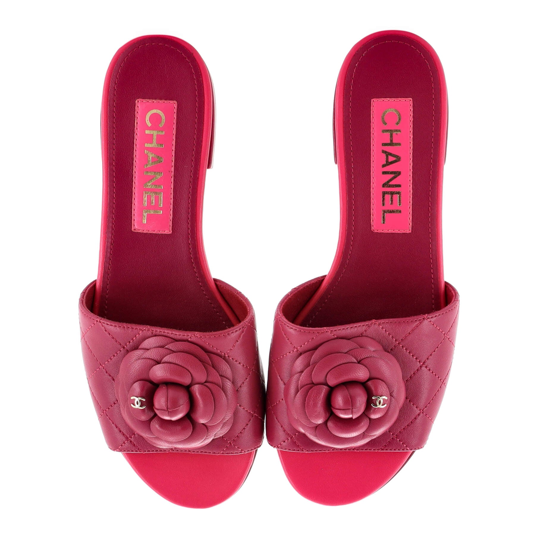 Women's Camellia Mule Sandals Quilted Leather