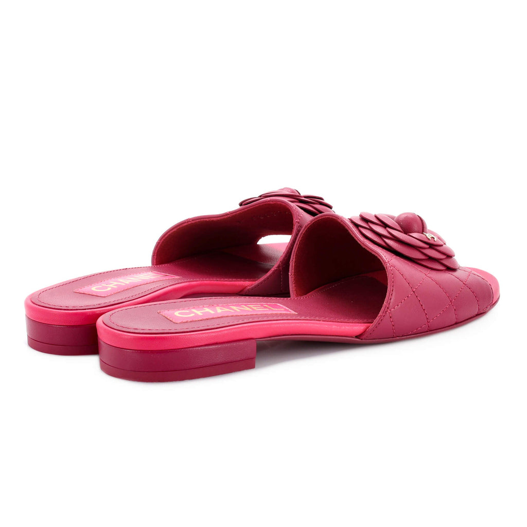 Women's Camellia Mule Sandals Quilted Leather