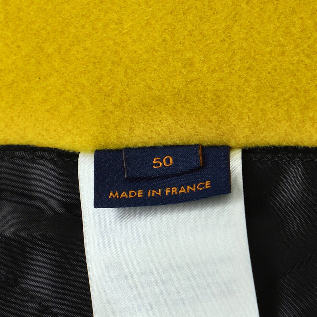 Men's Varsity Blouson Jacket Patchwork Leather with Wool