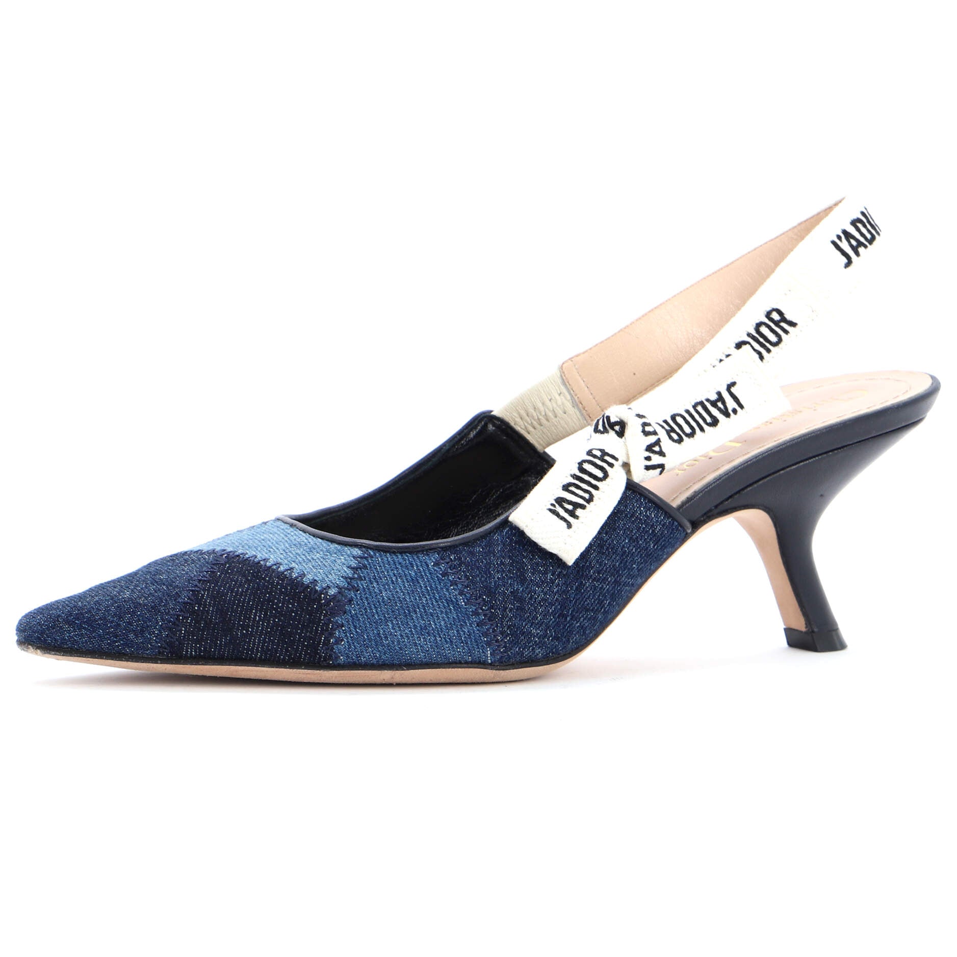 Women's J'Adior Slingback Pumps Patchwork Denim 65