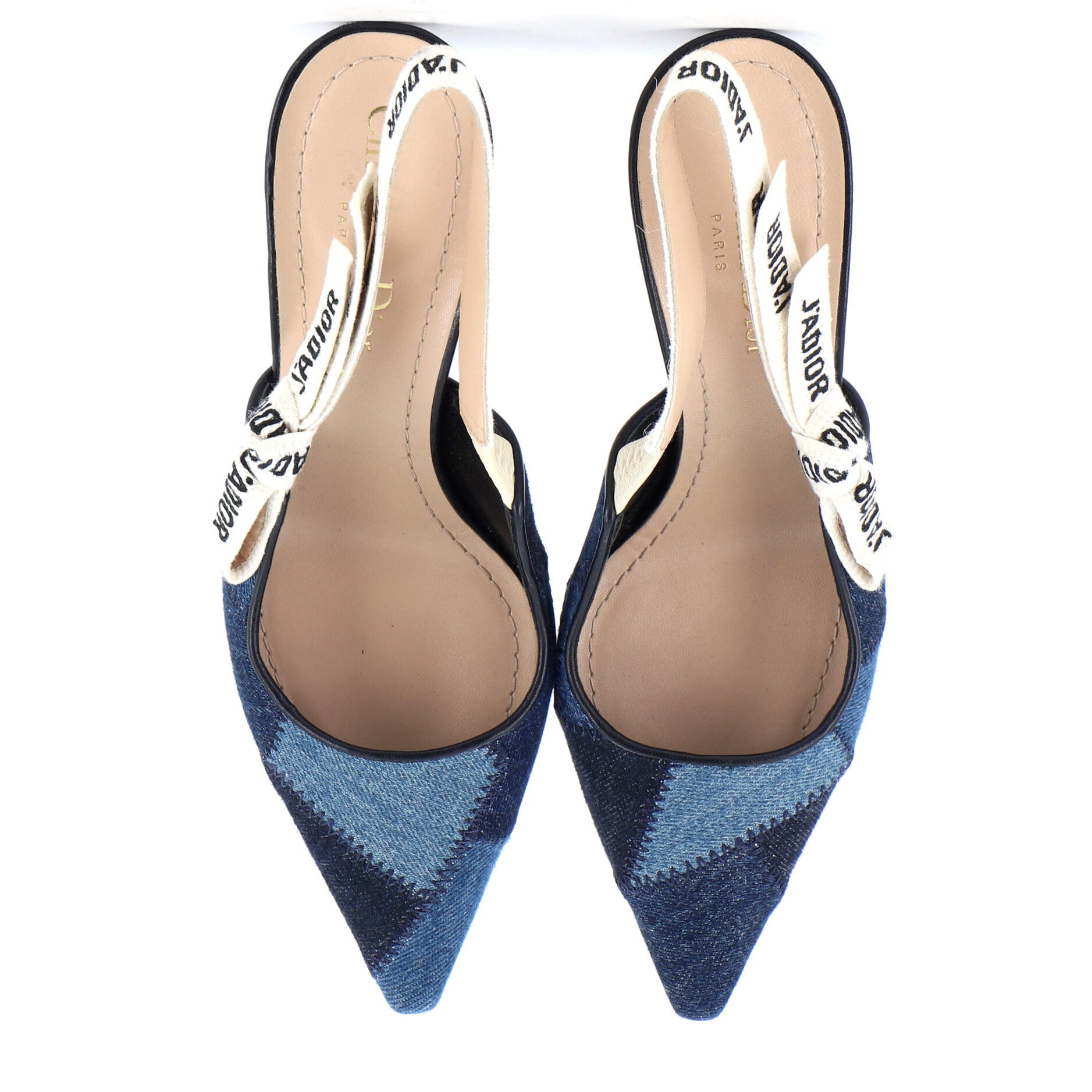 Women's J'Adior Slingback Pumps Patchwork Denim 65
