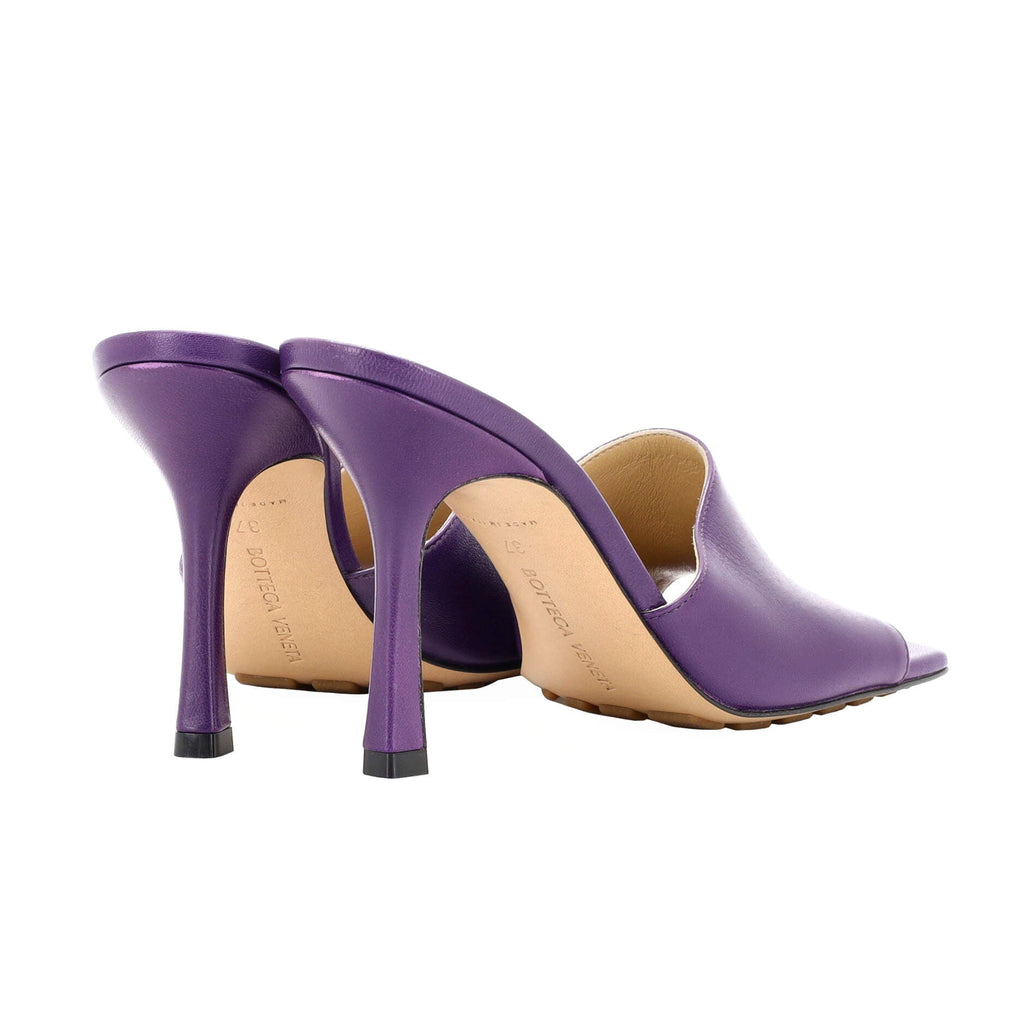 Women's Stretch Mule Heeled Sandals Leather