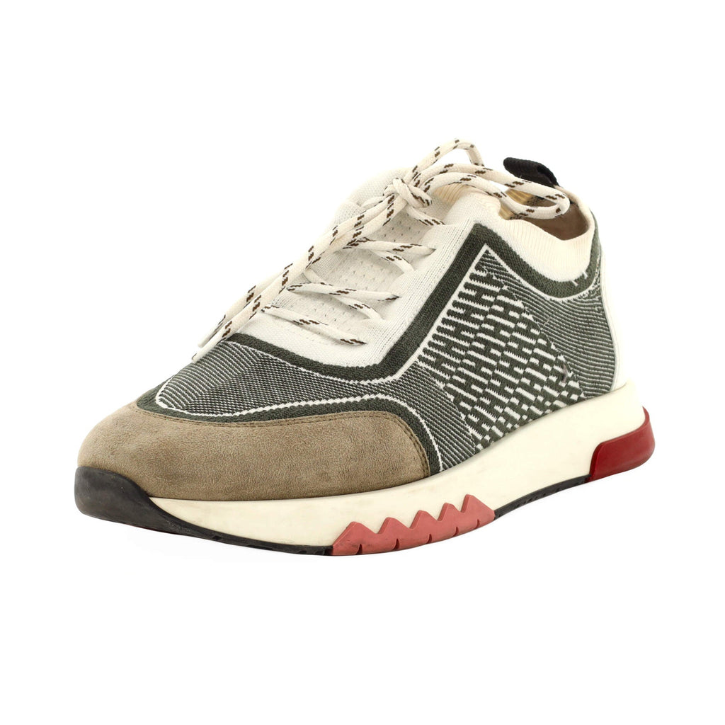 Women's Addict Sneakers Knit Fabric with Leather