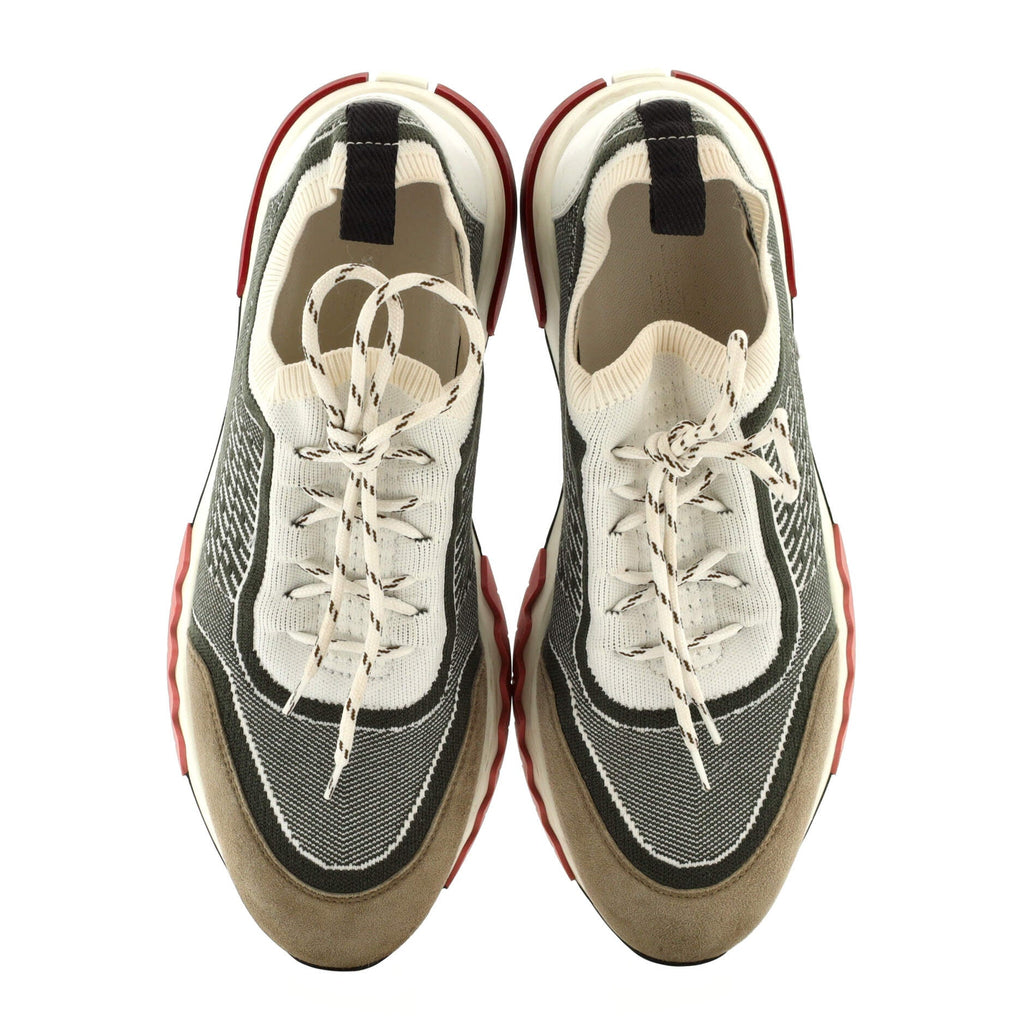 Women's Addict Sneakers Knit Fabric with Leather