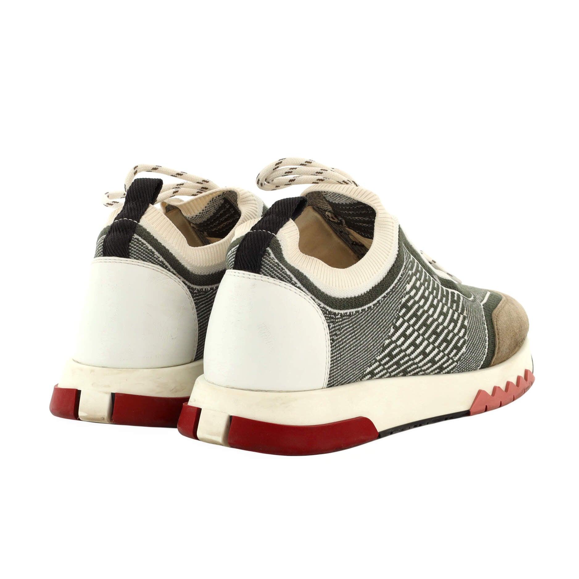 Women's Addict Sneakers Knit Fabric with Leather