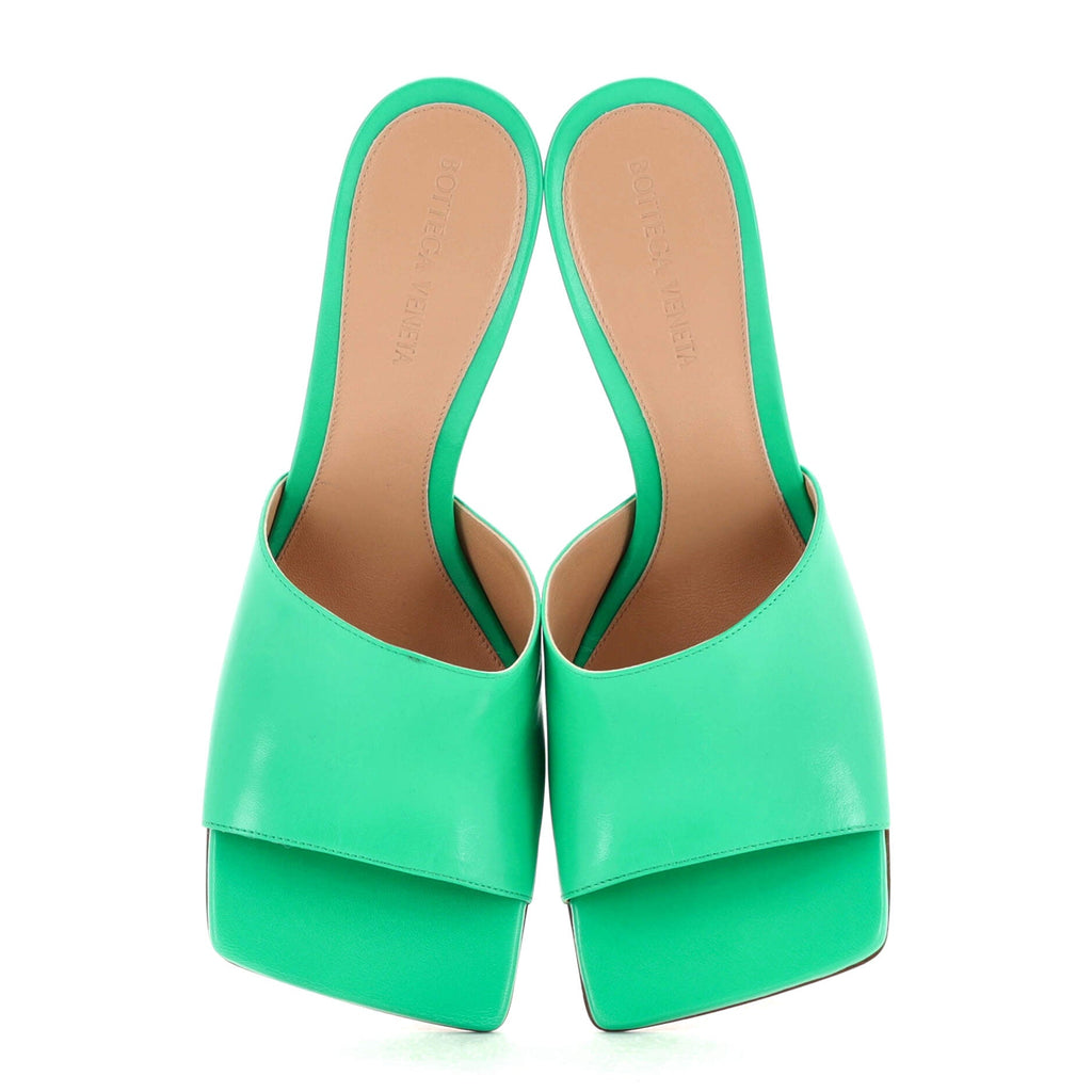 Women's Stretch Mule Heeled Sandals Leather