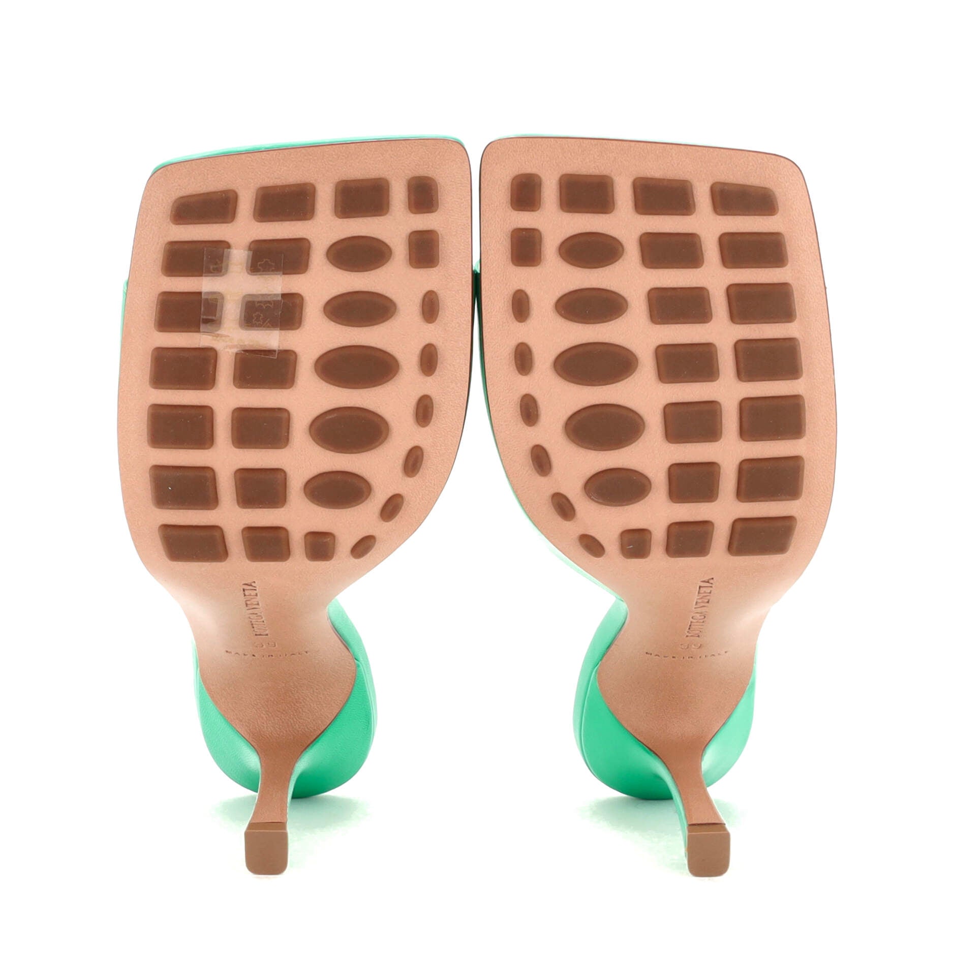 Women's Stretch Mule Heeled Sandals Leather
