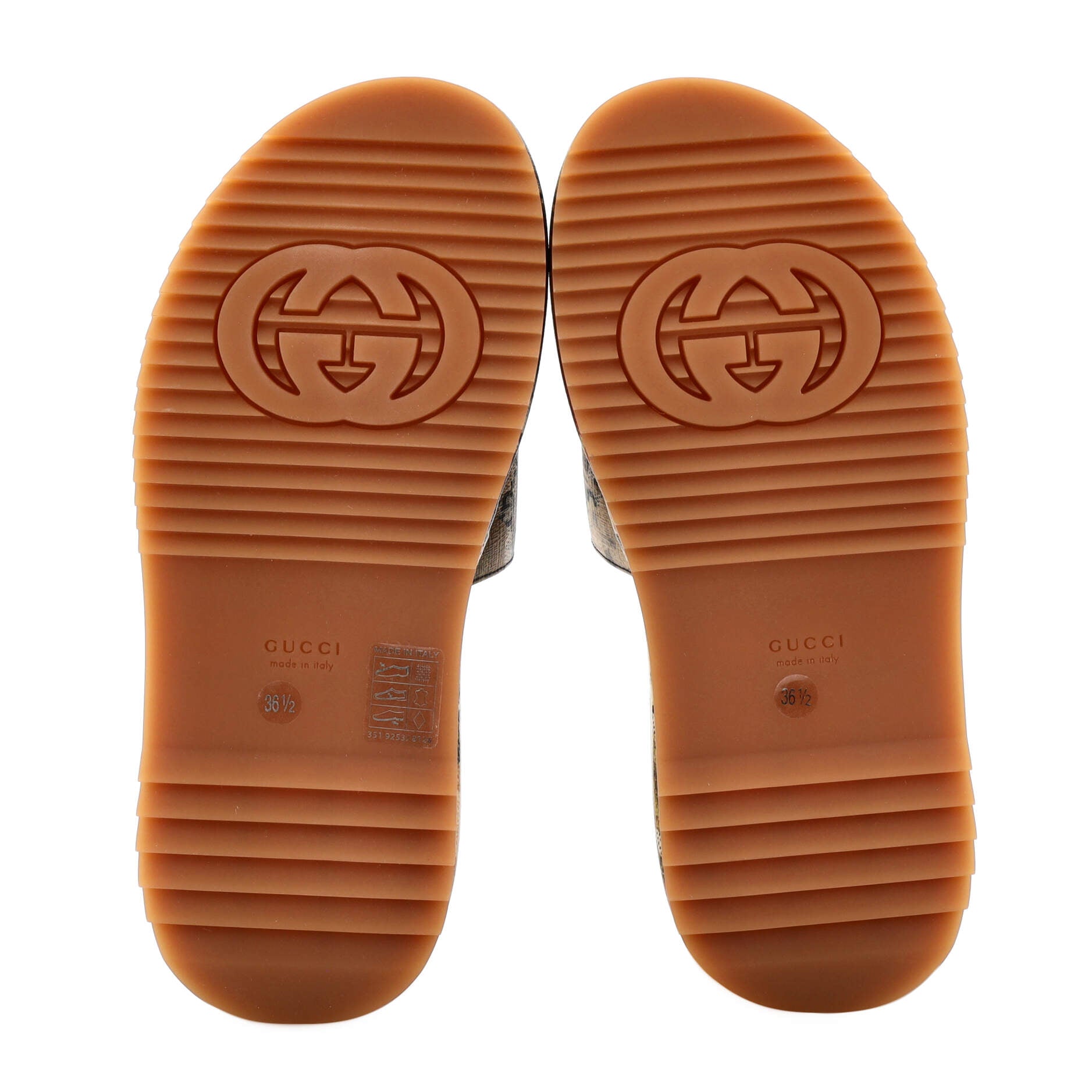 Women's Angelina Platform Slide Sandals Printed GG Coated Canvas