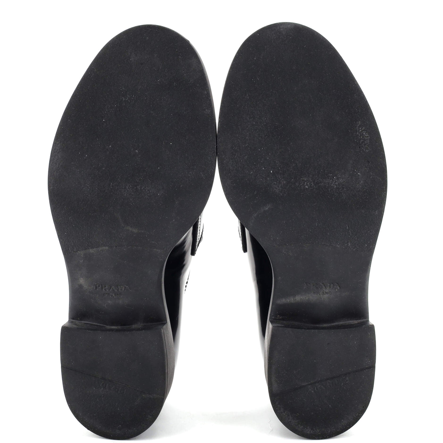 Women's Triangle Logo Loafers Spazzolato Leather