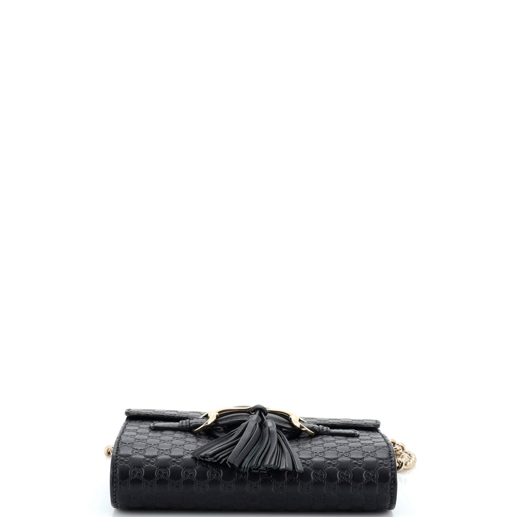 Emily Chain Flap Bag (Outlet) Microguccissima Leather Mini